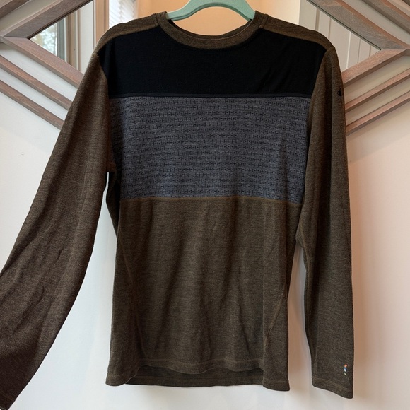 Smartwool Merino 250 Thermal Base Layer Color block green men’s medium - Picture 1 of 9